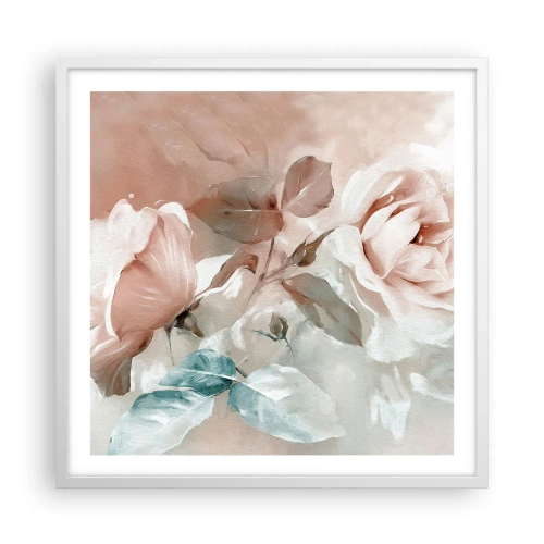Plakát v bílém rámu - Duch romantismu - 60x60 cm