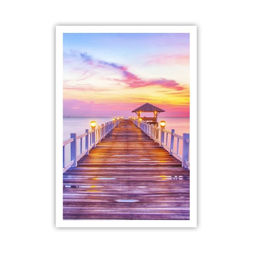 Plakát - Liliově-zlaté ticho večera - 70x100 cm