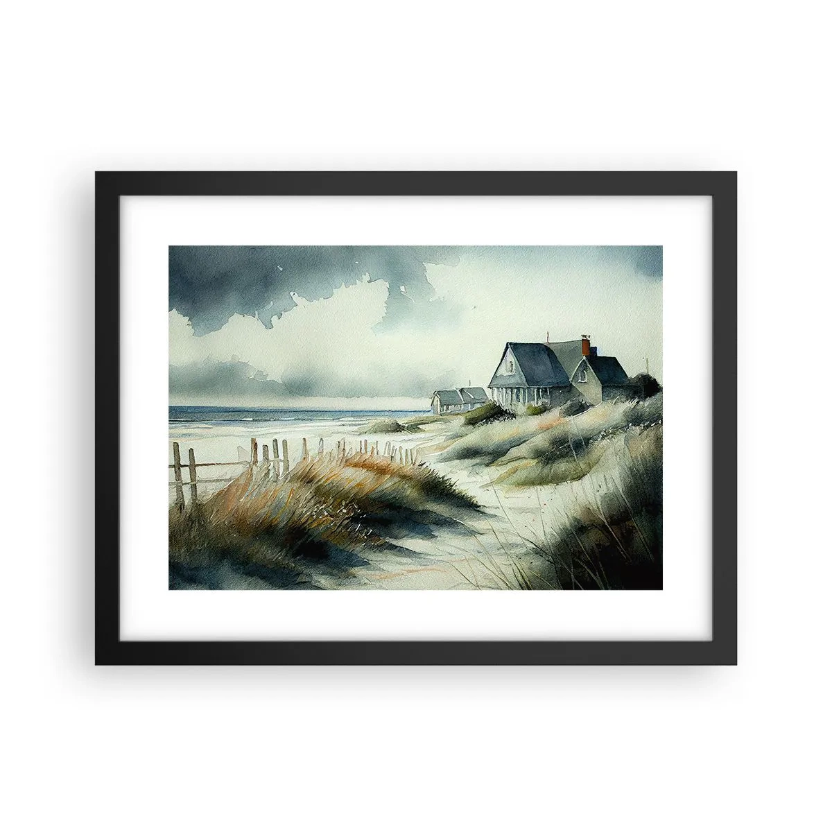 Plakát v černém rámu - Daleko od shonu - 40x30 cm