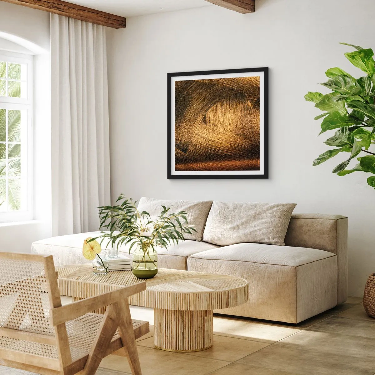 Plakát v černém rámu - Ve zlatém labyrintu - 50x50 cm