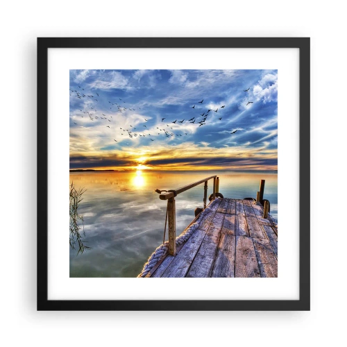 Plakát v černém rámu - Vítr jde odpočívat - 40x40 cm