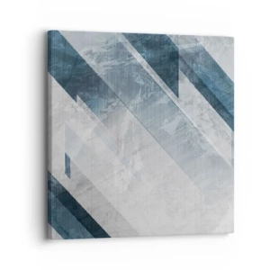 Obraz na plátně - Prostorová kompozice – pohyb šedé - 30x30 cm