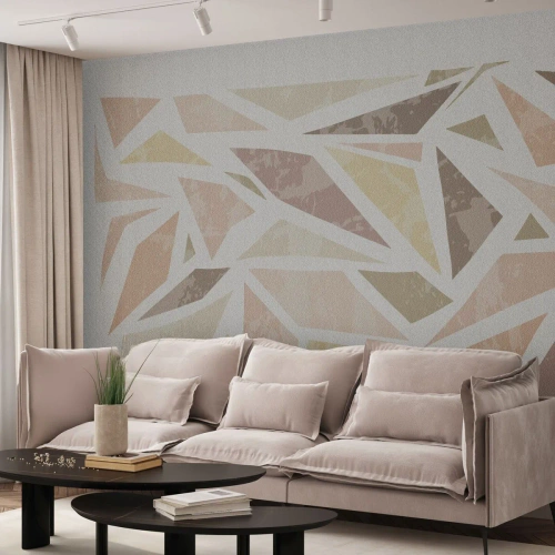 Fototapeta Premium Sand - Kompozice: vitráž - Minimalismus, Pastel, Boho - 150x105 cm