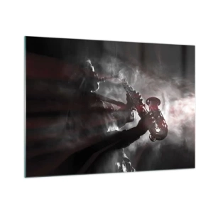 Obraz na skle - V oparu jazzu - 100x70 cm