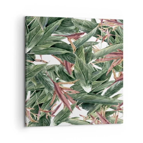 Obraz na plátně - Smaragdově-liliové houští - 60x60 cm