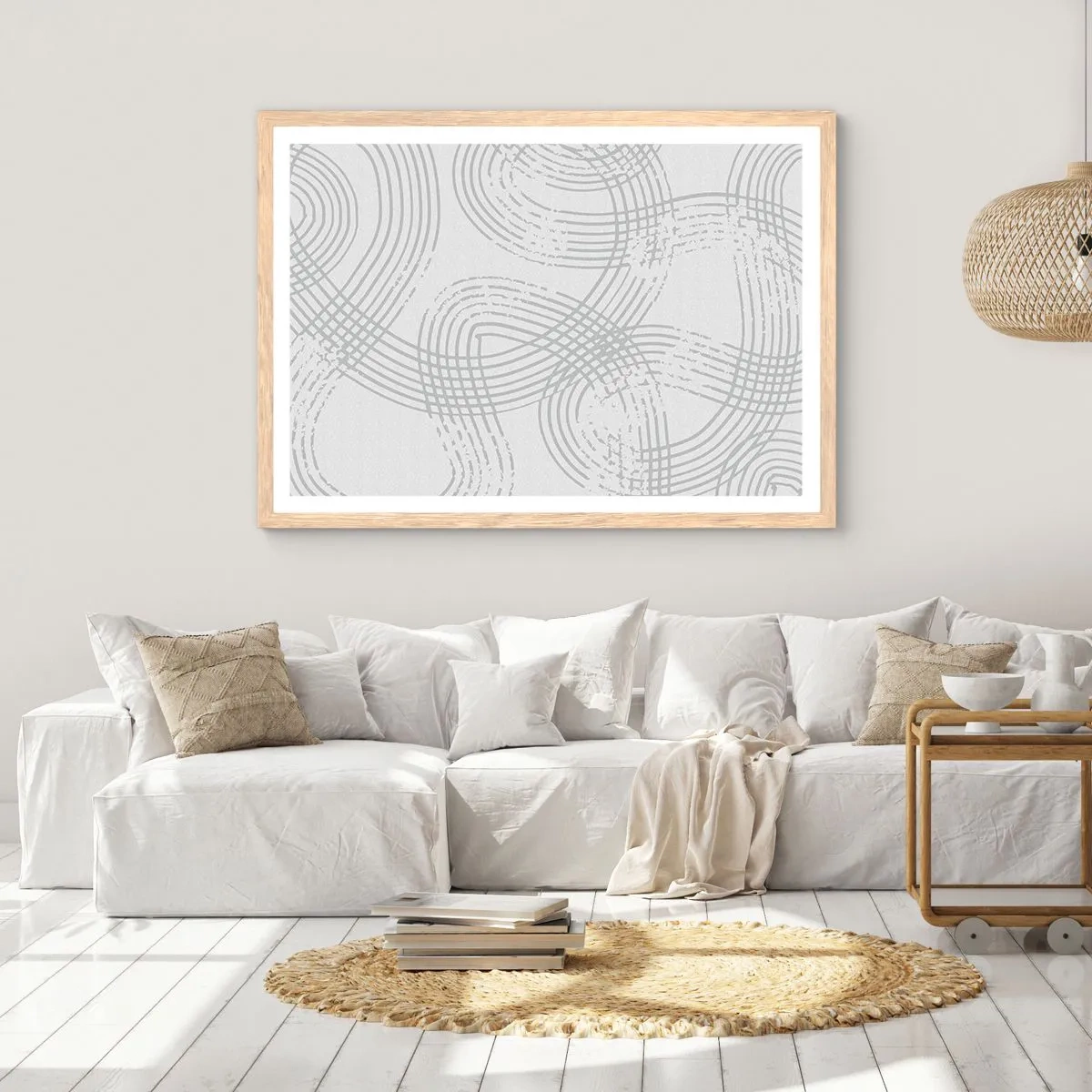 Plakát v rámu světlý dub - Snadné východisko neexistuje - 100x70 cm