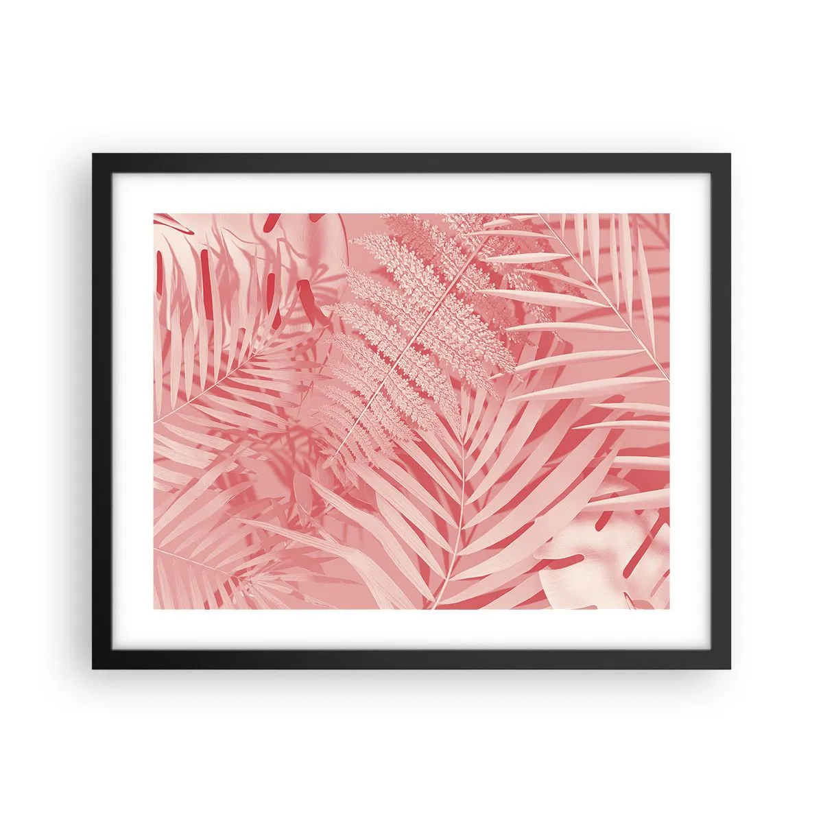 Plakát v černém rámu - Růžový koncept - 50x40 cm