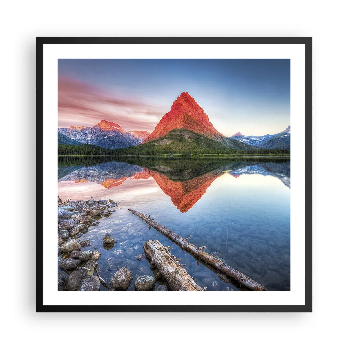 Plakát v černém rámu - Teplo a chlad - 60x60 cm