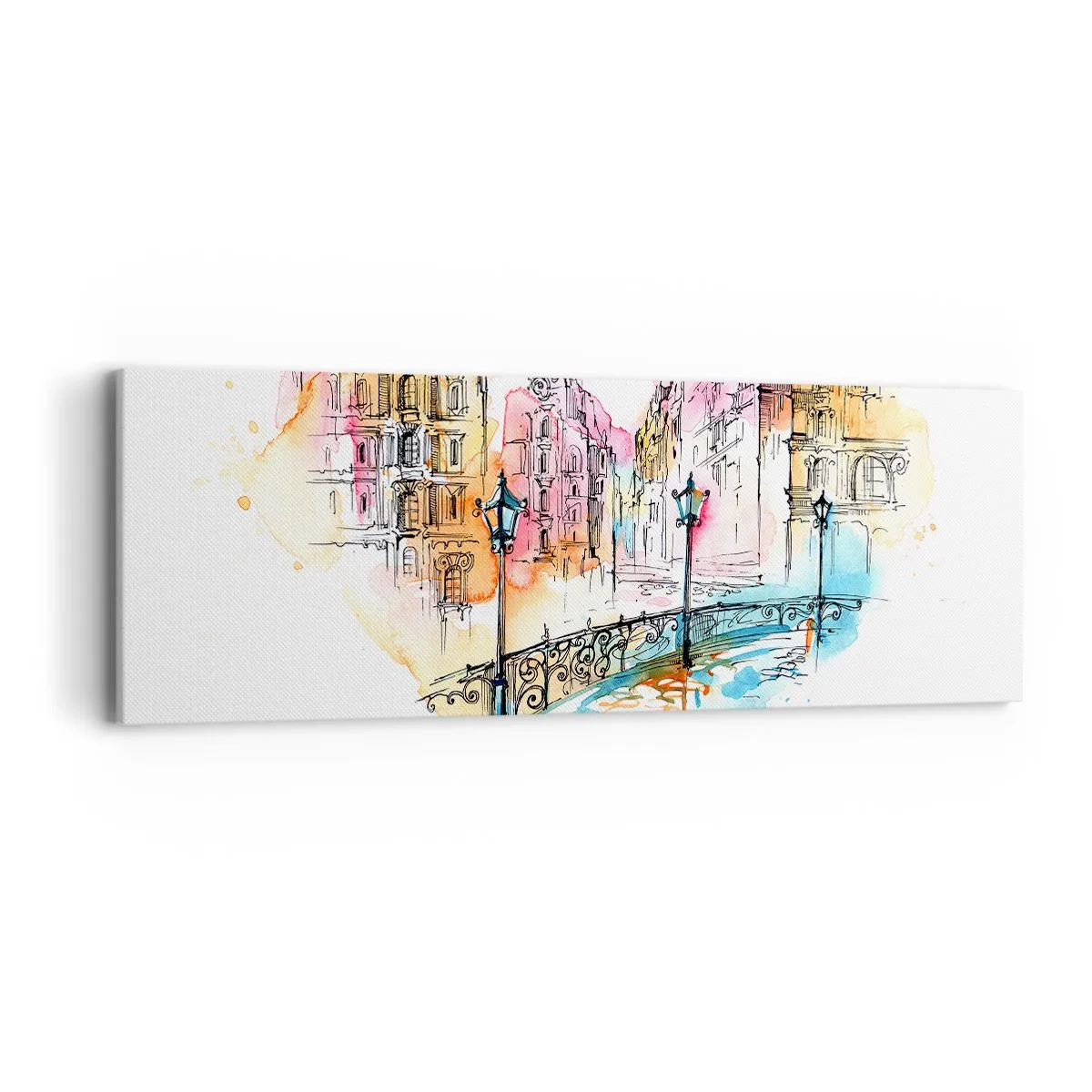 Obraz na plátně - Srdce města - 90x30 cm