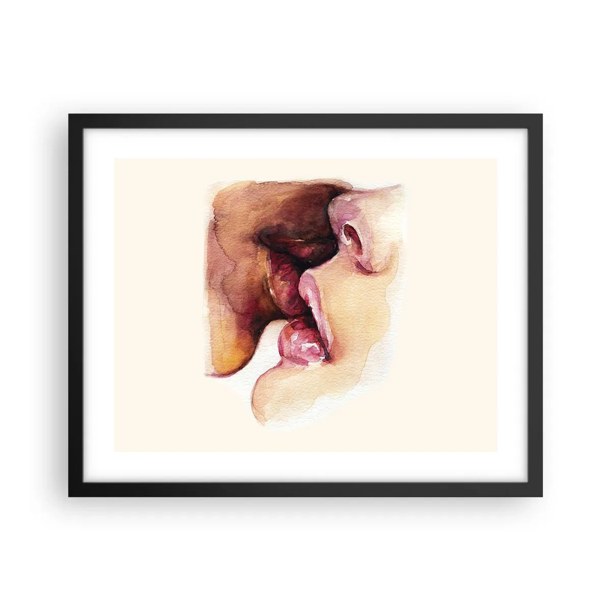 Plakát v černém rámu - Jako noc a den, země a nebe - 50x40 cm