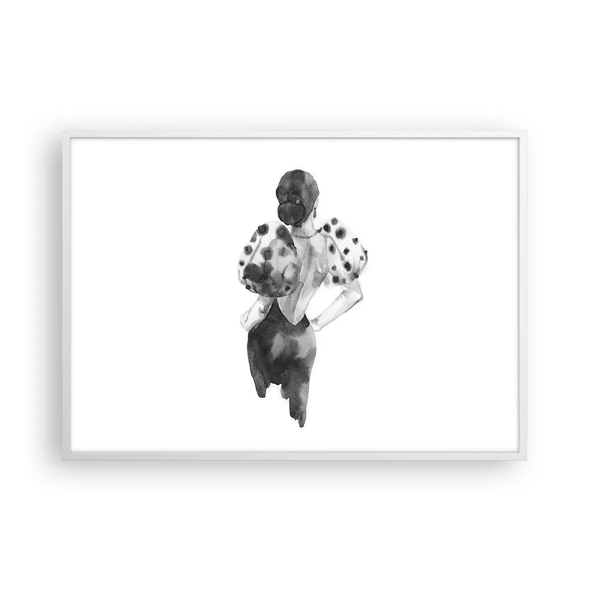 Plakát v bílém rámu - Prošla kolem - 100x70 cm