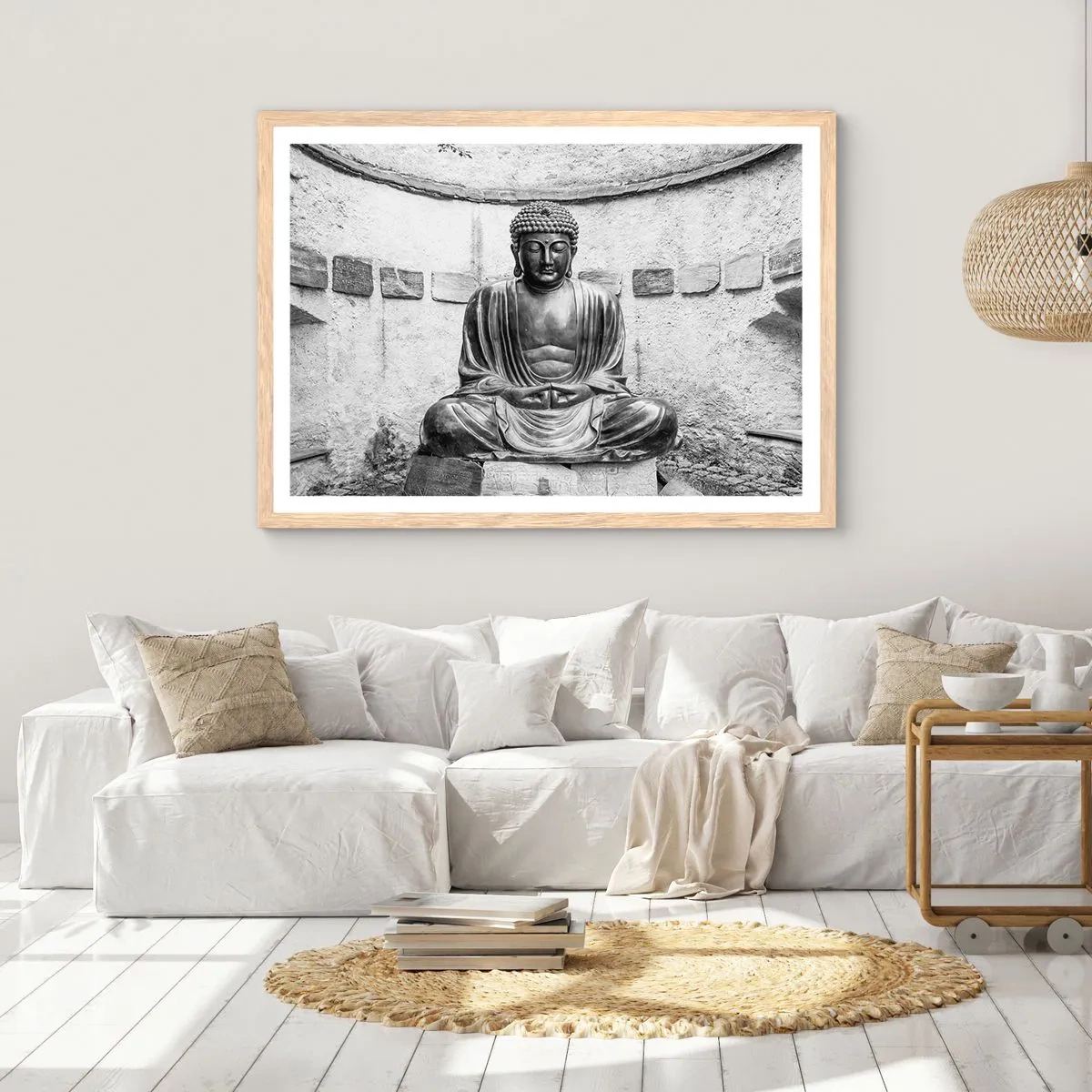 Plakát v rámu světlý dub - U zdroje klidu - 91x61 cm