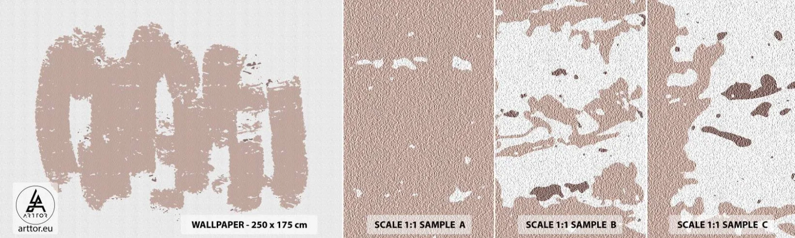 Vzor Fototapety Samolepicí Deluxe Sticker - Abstrakce v jemné růžové - Abstrakce, Prázdný, Minimalismus - 100x30 cm