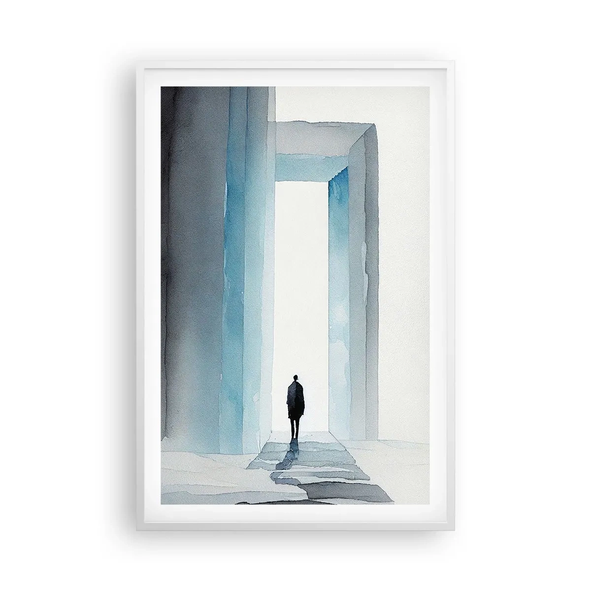 Plakát v bílém rámu - Žij bez omezení - 61x91 cm