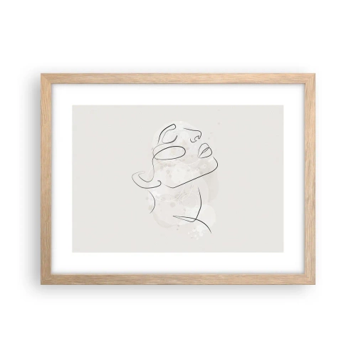 Plakát v rámu světlý dub - Náčrt snu - 40x30 cm