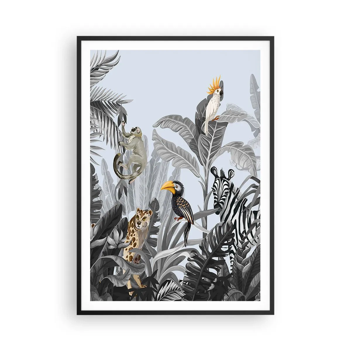 Plakát v černém rámu - Africká pohádka - 70x100 cm