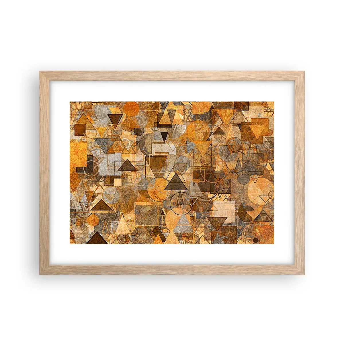 Plakát v rámu světlý dub - Svět zachycený v podobě - 40x30 cm
