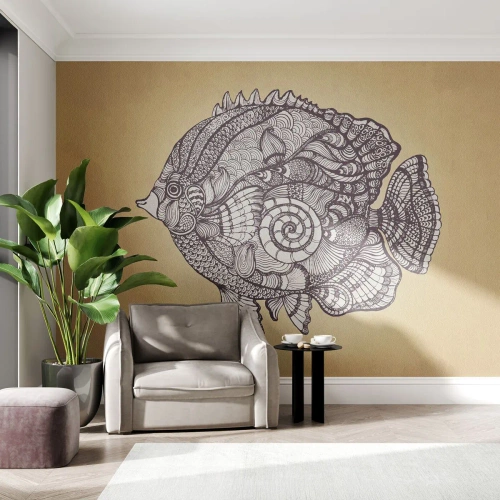Fototapeta Samolepicí Deluxe Sticker - Z oceánu ornamentů - Ryba, Ornament, Dekorace - 200x140 cm