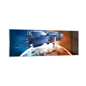 Obraz na skle - Pozorný pozorovatel - 90x30 cm