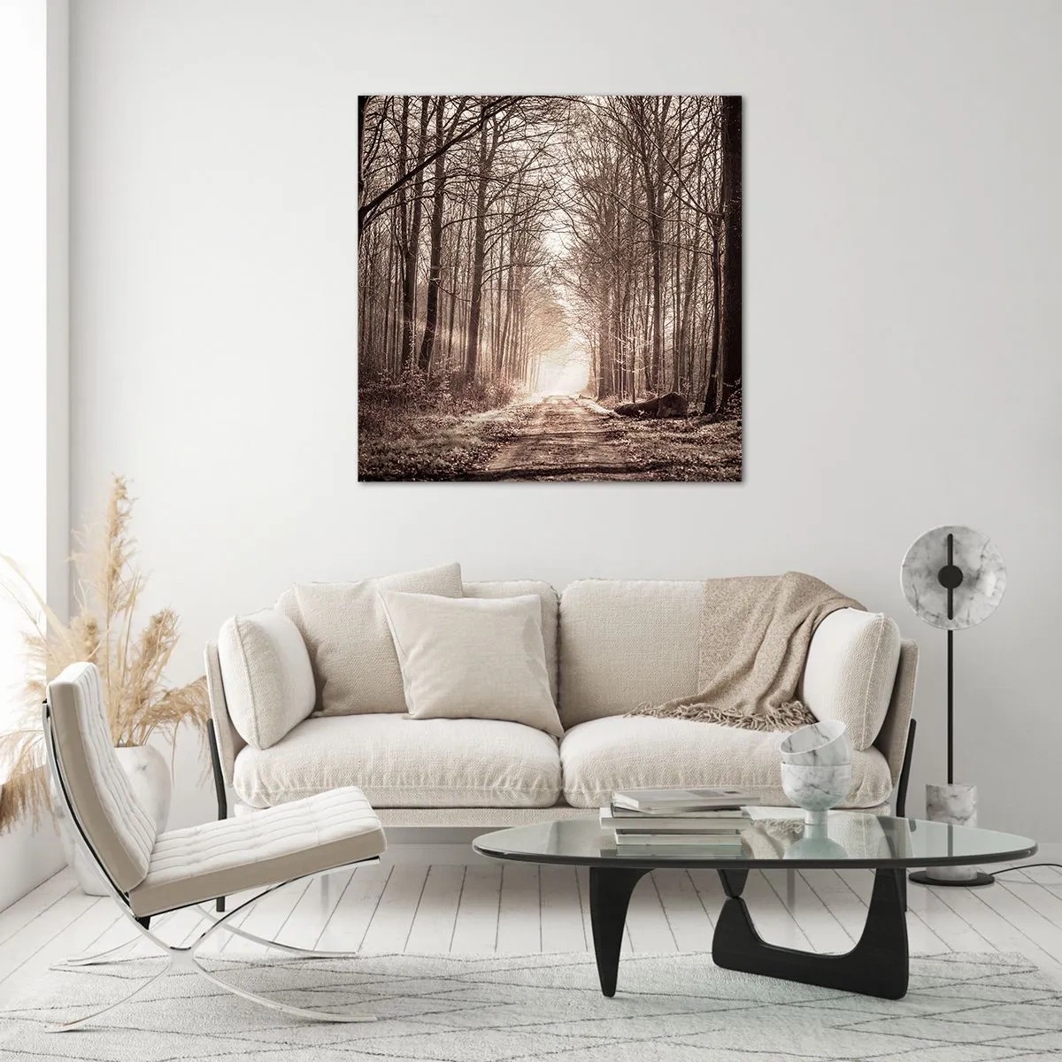 Obraz na skle - Lesní katedrála - 70x70 cm