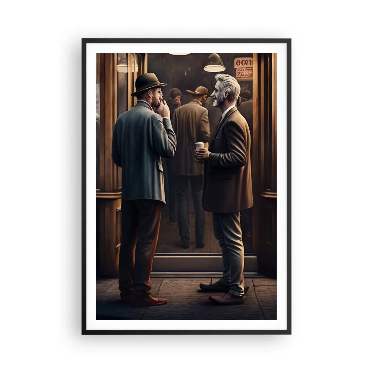 Plakát v černém rámu - Dobrá chvíle dne - 70x100 cm