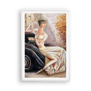 Plakát v bílém rámu - Elegance v retro stylu - 61x91 cm