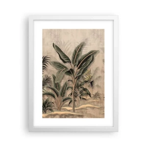 Plakát v bílém rámu - Rytina v koloniálním stylu - 30x40 cm