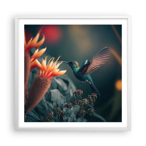 Plakát v bílém rámu - Skutečně pestrý život - 60x60 cm