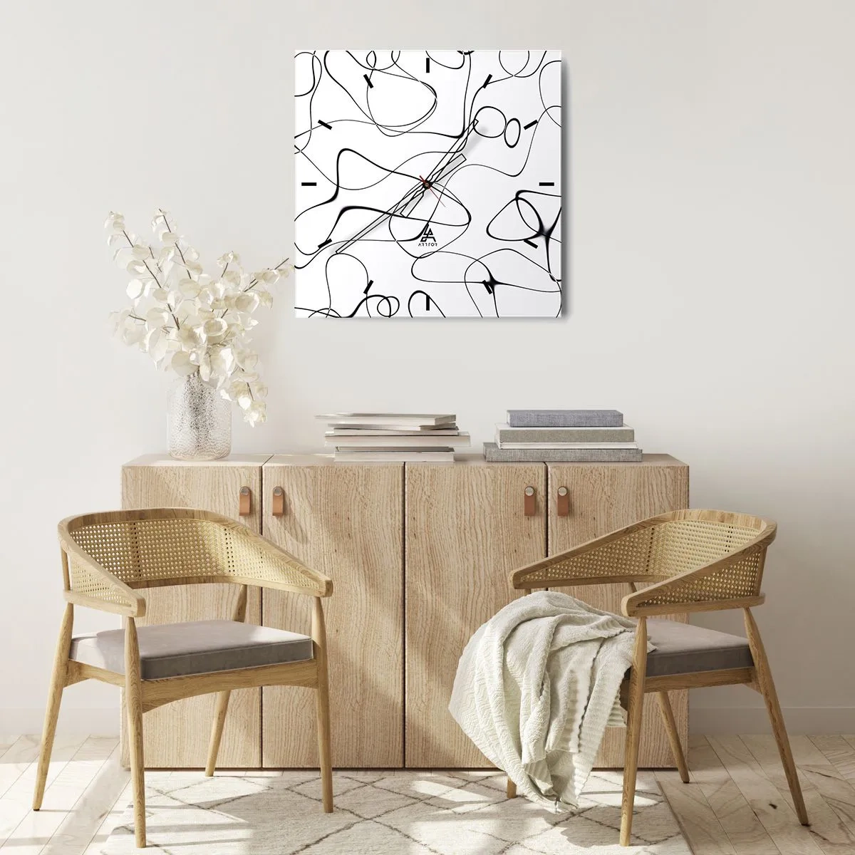 Nástěnné hodiny - Cesty života, zákruty osudu - 40x40 cm