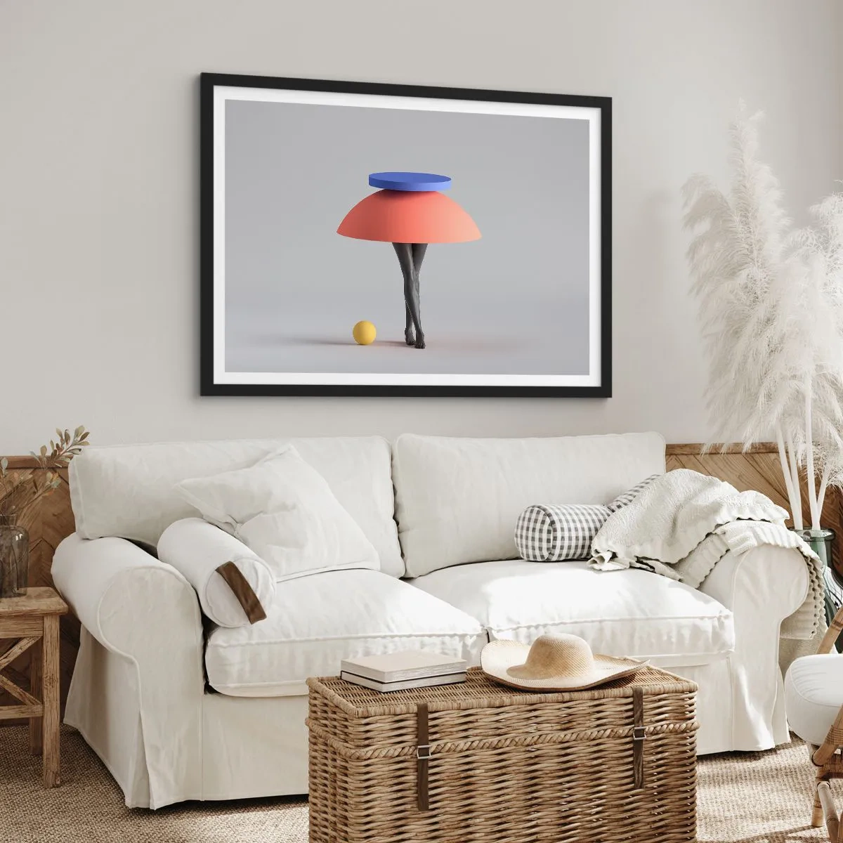 Plakát v černém rámu - Surrealistická kompozice - 70x50 cm
