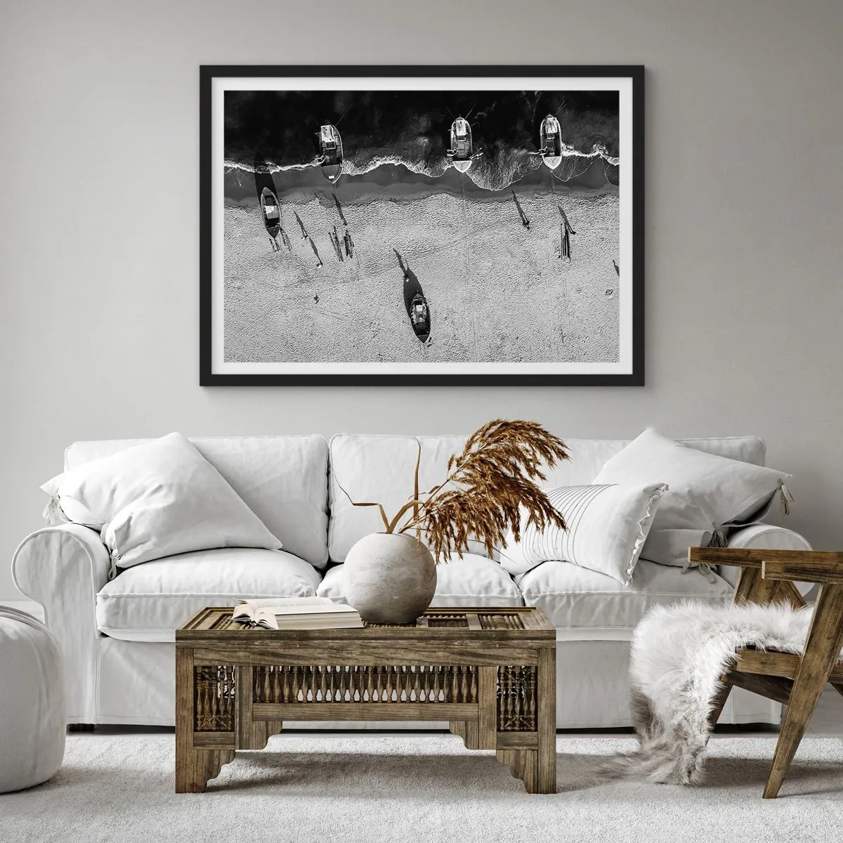 Plakát v černém rámu - Ještě na břehu… - 70x50 cm
