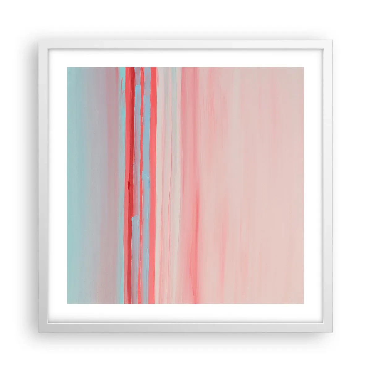 Plakát v bílém rámu - Abstrakce za úsvitu - 50x50 cm