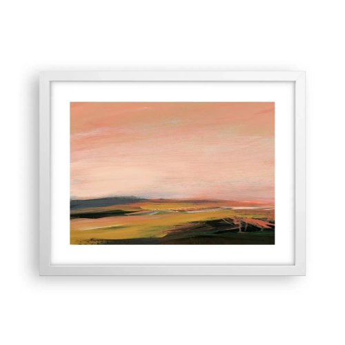 Plakát v bílém rámu - V růžových tónech - 40x30 cm