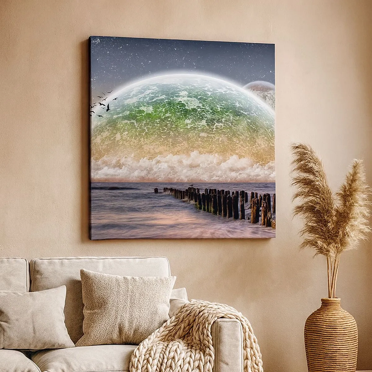 Obraz na plátně - A svět se vynořil z vody - 30x30 cm