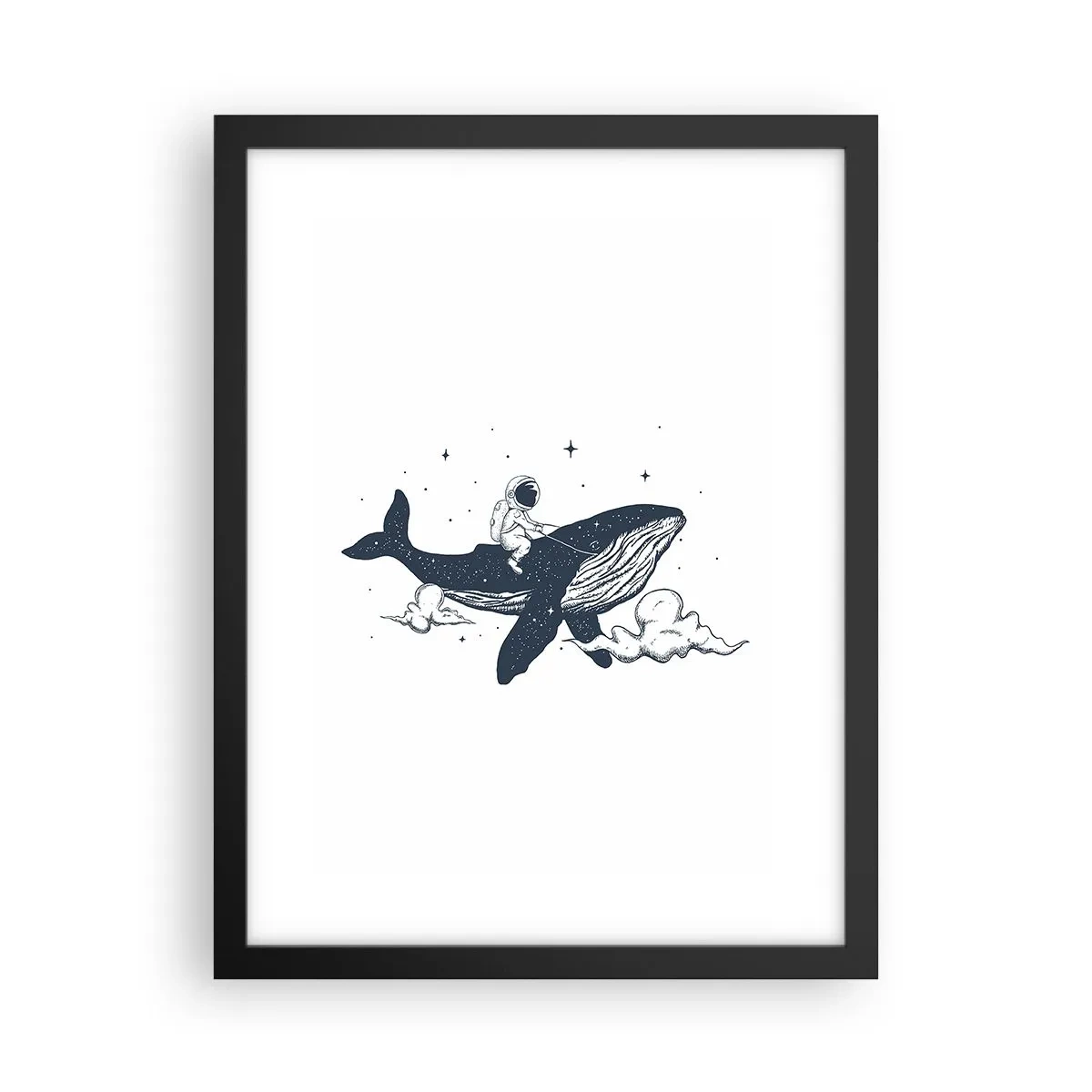 Plakát v černém rámu - Vesmírné dobrodružství - 30x40 cm