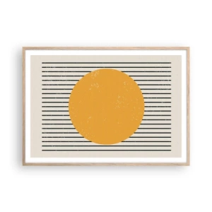 Plakát v rámu světlý dub - Síla jednoduchosti - 100x70 cm