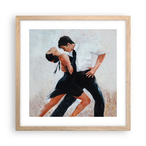 Plakát v rámu světlý dub - Tango mých tužeb a snů - 40x40 cm