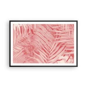 Plakát v černém rámu - Růžový koncept - 91x61 cm