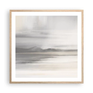 Plakát v rámu světlý dub - Zamyšlená dálka - 60x60 cm