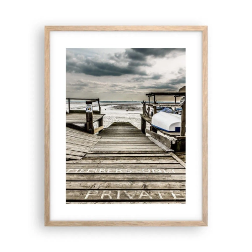 Plakát v rámu světlý dub - Severní pláž - 40x50 cm