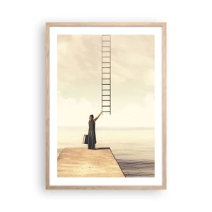 Plakát v rámu světlý dub - Magická cesta - 50x70 cm