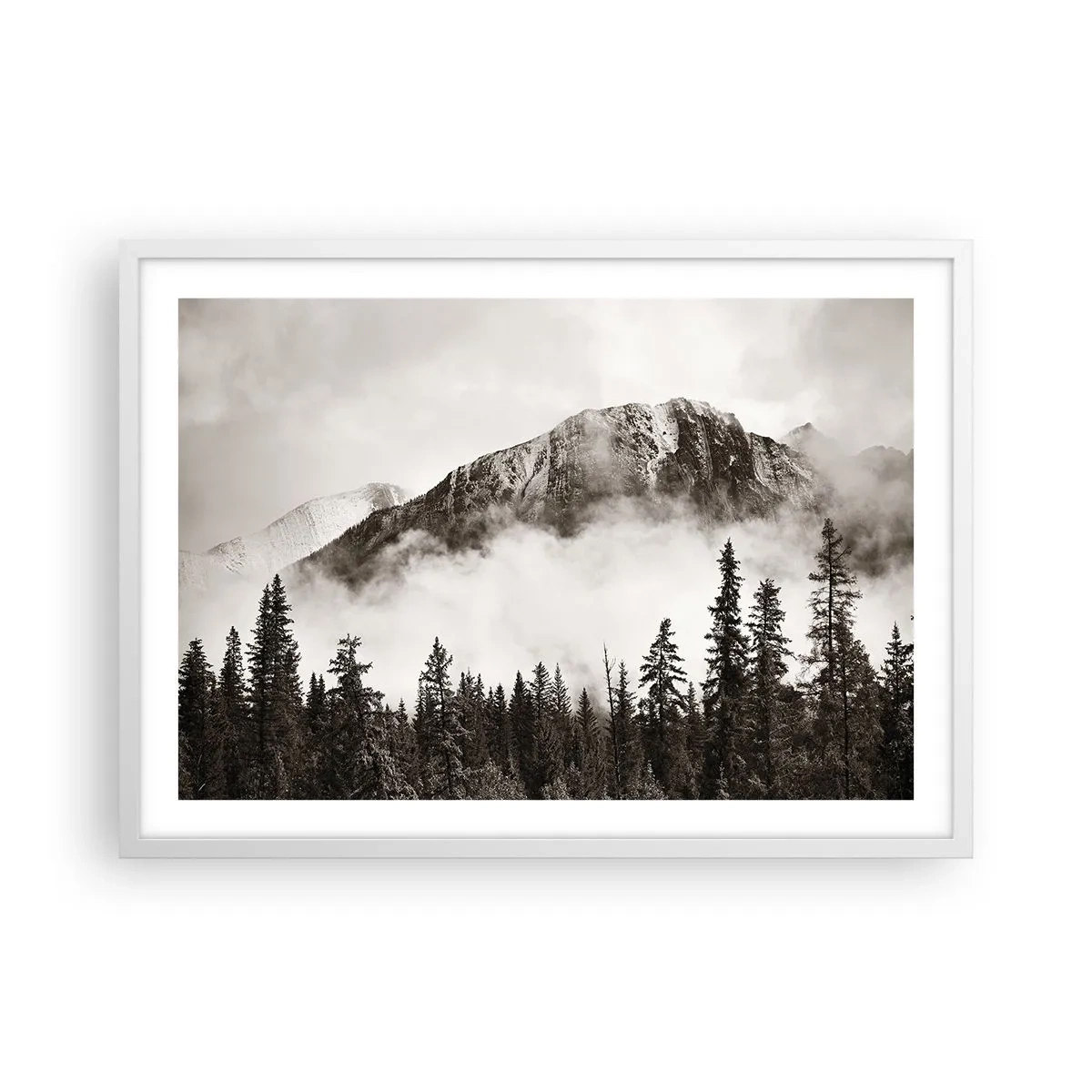 Plakát v bílém rámu - Žulový panovník - 70x50 cm