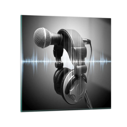 Obraz na skle - Ještě je slyšet zpěv - 30x30 cm