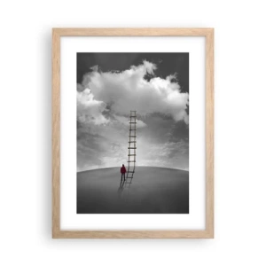 Plakát v rámu světlý dub - Všechno je možné - 30x40 cm