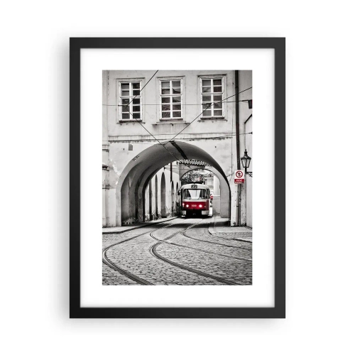 Plakát v černém rámu - Městským labyrintem - 30x40 cm