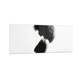Obraz na skle - Jako květina na štíhlém stonku - 100x40 cm