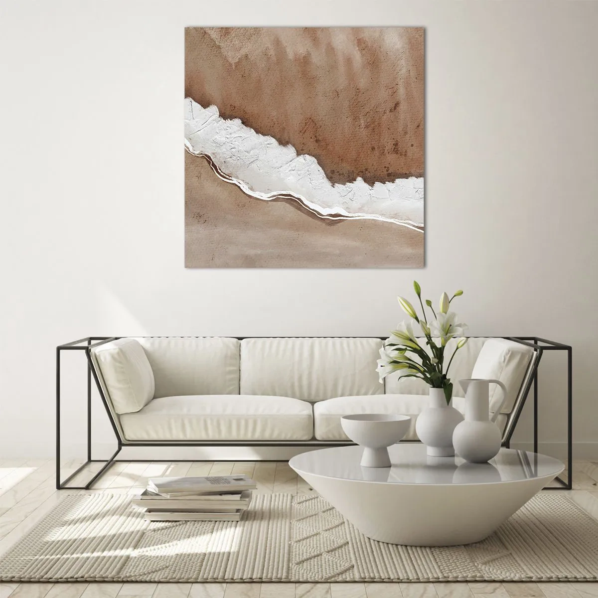 Obraz na skle - V zemitých barvách - 30x30 cm