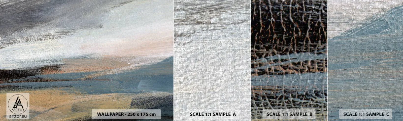 Vzor Fototapety Premium Canvas - Abstrakce: severní krajina - Kus, Abstrakce, Minimalismus - 100x30 cm