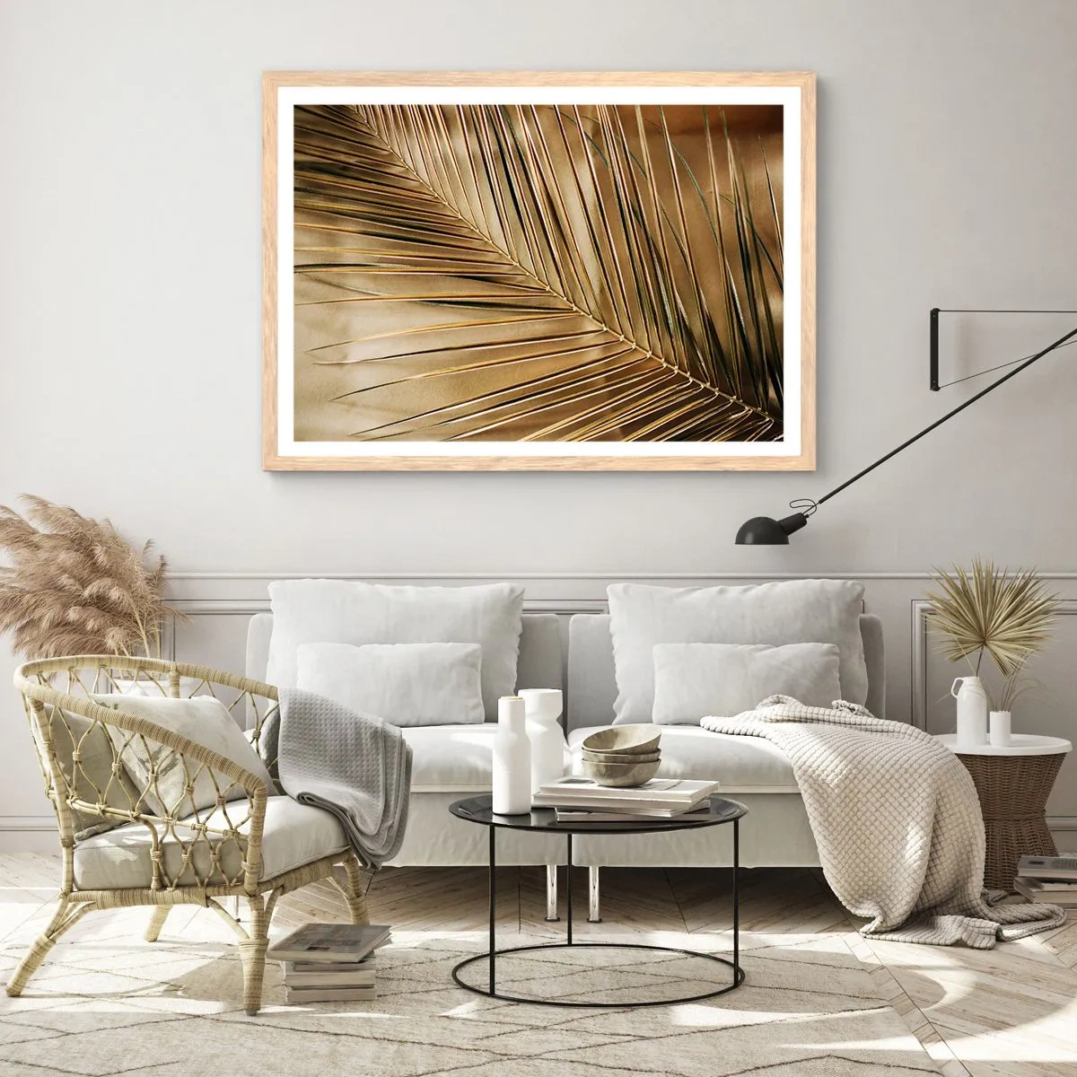 Plakát v rámu světlý dub - Přírodní kolonáda - 70x50 cm