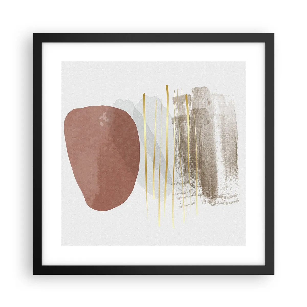 Plakát v černém rámu - Abstraktní kolonáda - 40x40 cm